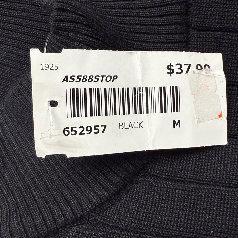 💕 Women’s Rivir NWT Black Ribbed Turtleneck Sweater in Size Medium - Picture 4 of 4